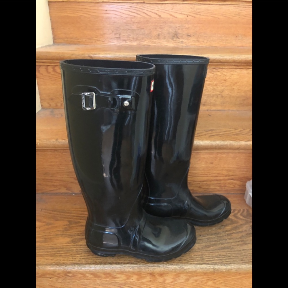 Hunter Tall Black Rain Boots